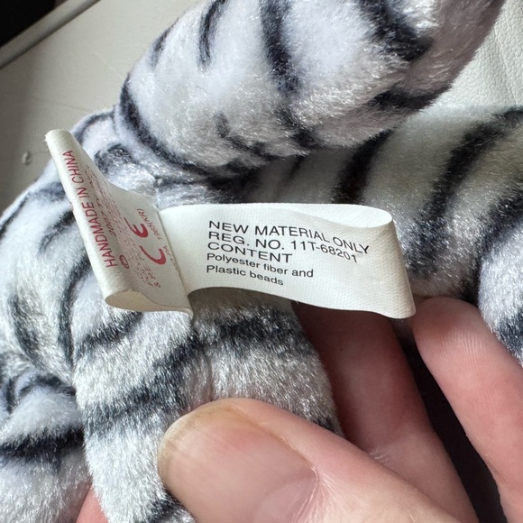 🐯✨ RARE 2007 Ty Beanie Baby “Teegra” – White Tiger – Mint with Tags! ✨🐯 - Picture 6 of 15